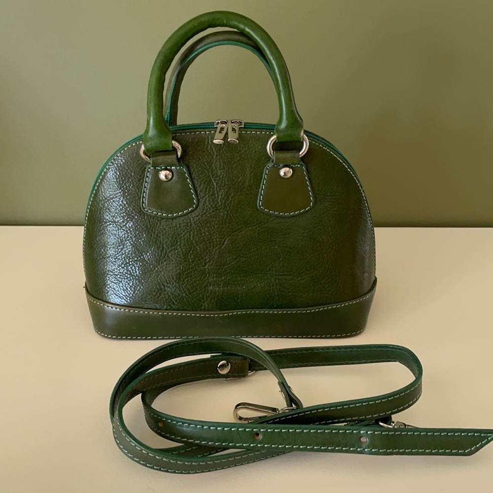 Green Leather Italian Bag